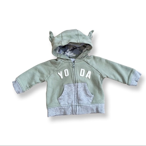GAP Other - 🧸⭐️ Baby Gap StarWars Yoda Hoodie Size 3-6 months